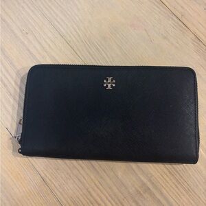 Tory Burch Black Saffiano Leather Wallet